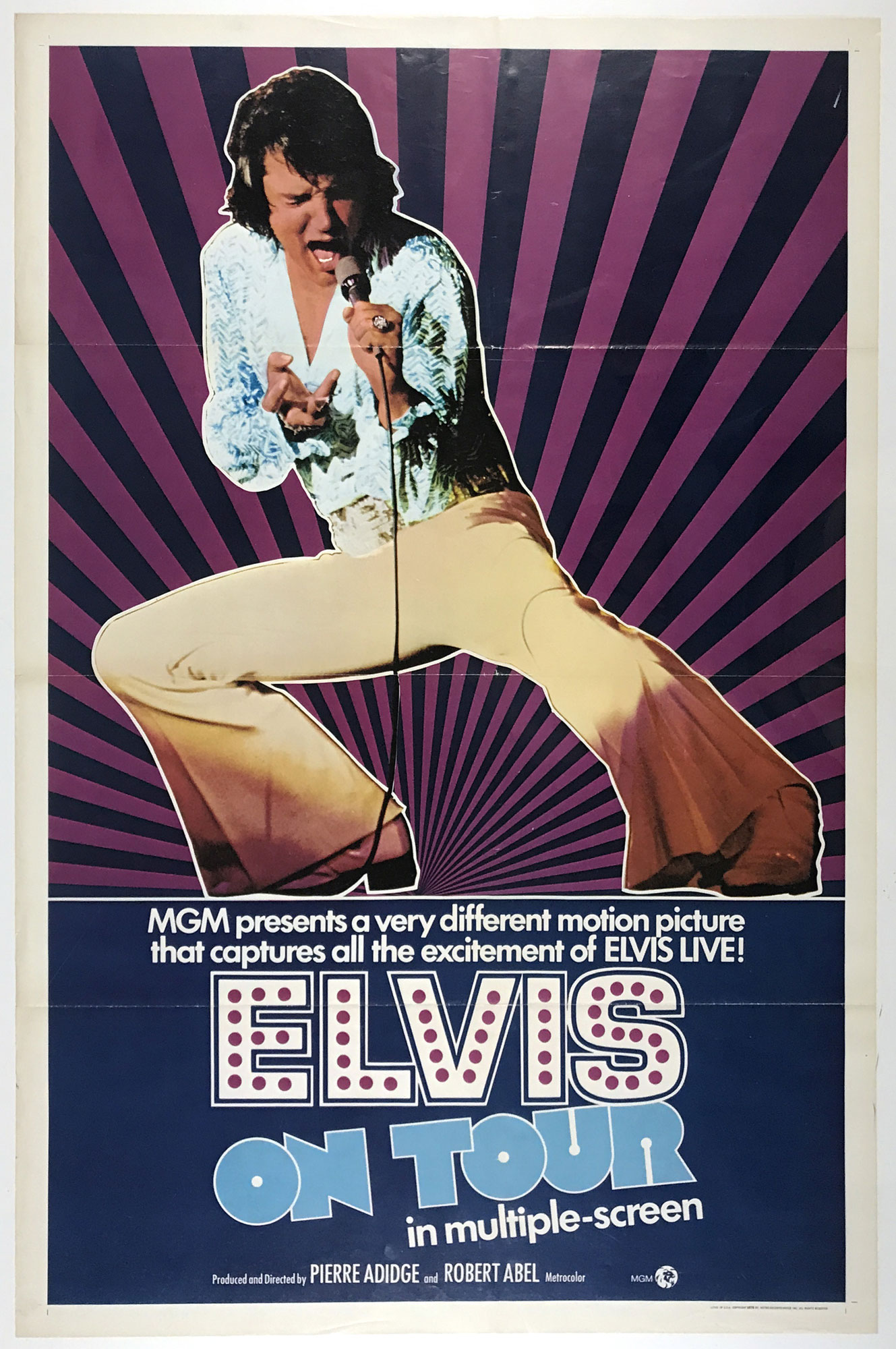 Lot Detail - 1972 Elvis on Tour One Sheet Movie Poster – Starring Elvis ...
