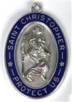 Elvis Presley Owned Sterling Silver "St. Christopher Protect Us" Necklace Pendant Gifted to His Cousin Patsy Presley