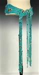 Elvis Presley Owned Teal Macrame Beaded "Stage" Belt – Gifted to His Hairdresser Homer Gilleland