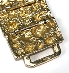 Elvis Presley Stage-Worn 14K Gold Nugget Bracelet Gifted to his Uncle Earl Pritchett – Former Jimmy Velvet Collection