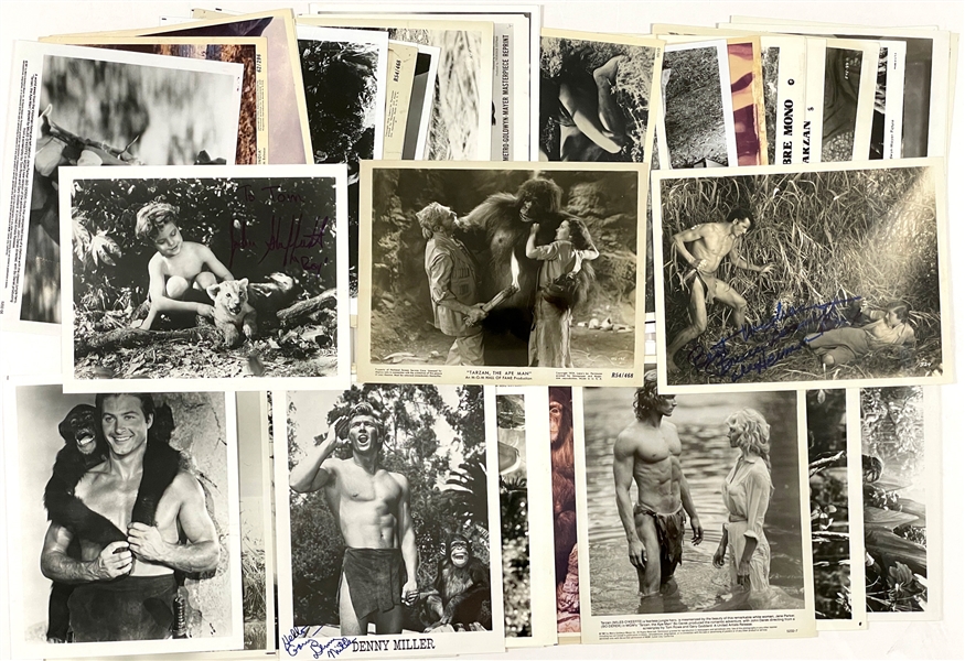 Extensive <em>Tarzan</em> Studio Issued Photo Collection with Johnny Weissmuller, Gordon Scott, Lex Barker and Others (54 Pieces)