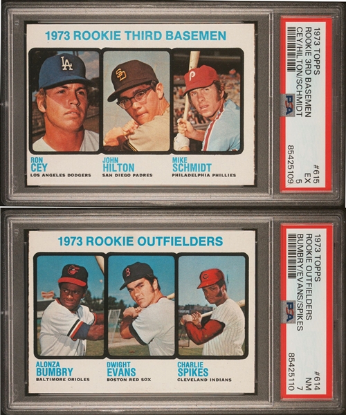 1973 Topps Baseball Complete Set (660) Incl. #615 Mike Schmidt Rookie PSA EX 5