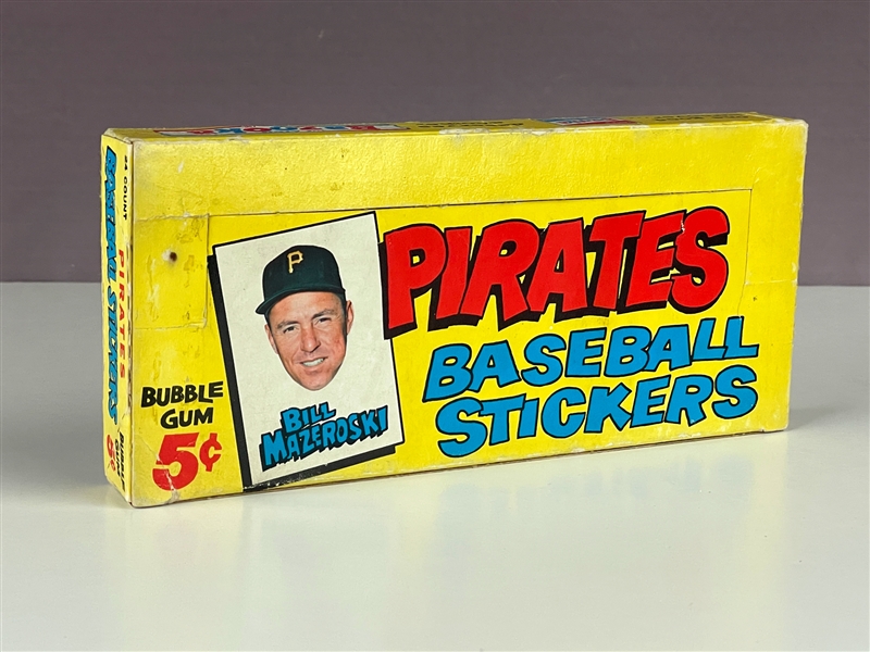 1967 Topps Baseball Pirates Stickers 5-Cent Display Box