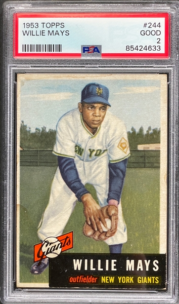 1953 Topps #244 Willie Mays - PSA GD 2