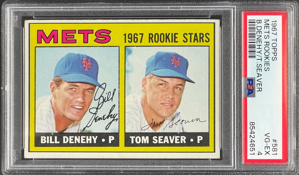 1967 Topps #581 Tom Seaver Mets Rookies - PSA VG-EX 4 