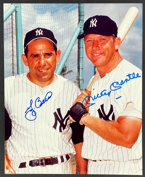 Mickey Mantle and Yogi Berra Signed 8x10 Photo (Beckett)