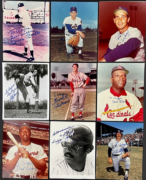 Baseball Hall of Famers and Superstars Signed 8x10 Collection (54) Incl. Mickey Mantle, Hank Aaron and Sandy Koufax