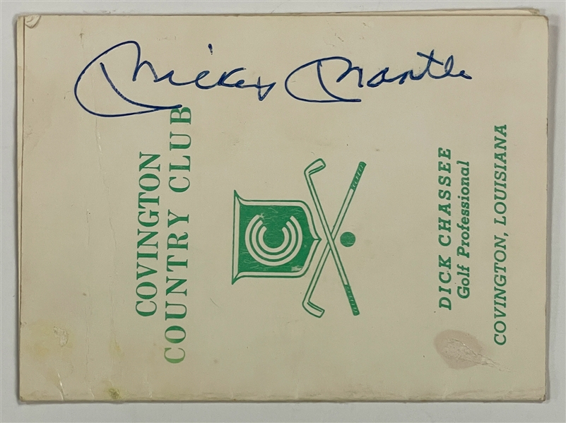 Mickey Mantle Signed Golf Scorecard (Beckett Authentic)