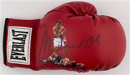 Muhammad Ali Signed Everlast Boxing Glove with Original Jolene Jessie Painting (1/1) of His Famous Knockout of Sonny Liston