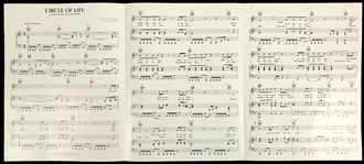 1994 Elton John and Tim Rice Signed Sheet Music for “Circle of Life” from <em>The Lion King</em>