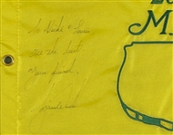 Tiger Woods Signed and Inscribed 2003 Masters Flag in Framed Display