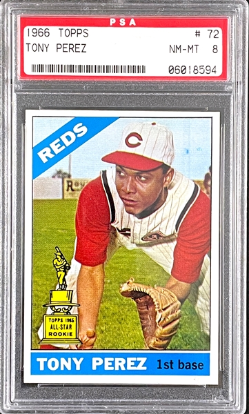 1966 Topps #72 Tony Perez (All-Star Rookie) - PSA NM-MT 8