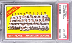 1966 Topps #92 Yankees Team - PSA  NM-MT 8