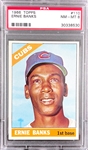 1966 Topps #110 Ernie Banks - PSA  NM-MT 8
