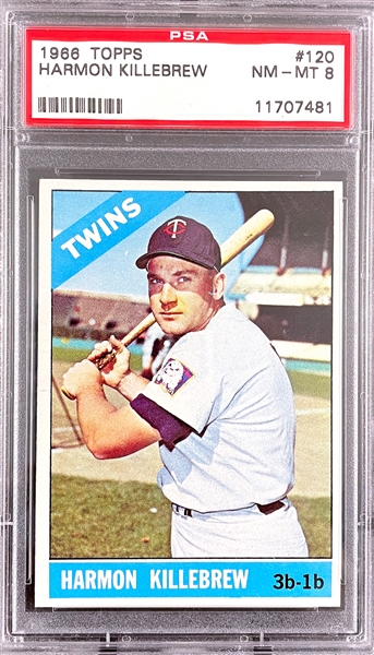 1966 Topps #120 Harmon Killebrew - PSA  NM-MT 8