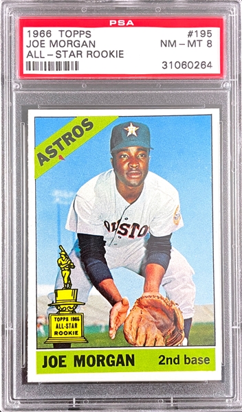 1966 Topps #195 Joe Morgan (All-Star Rookie) - PSA  NM-MT 8