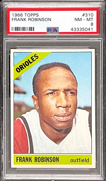 1966 Topps #310 Frank Robinson - PSA  NM-MT 8