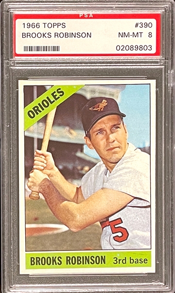 1966 Topps #390 Brooks Robinson - PSA  NM-MT 8