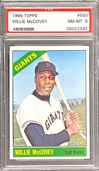 1966 Topps #550 Willie McCovey - PSA NM-MT 8