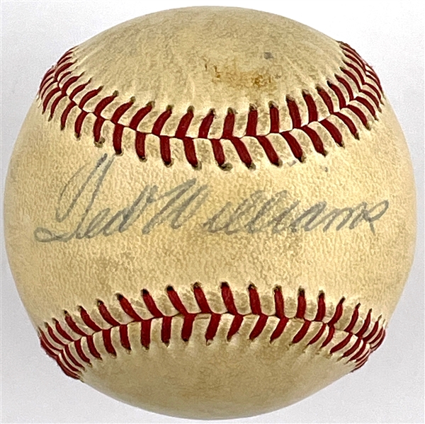 1960s Ted Williams Vintage Single-Signed Cronin Baseball 