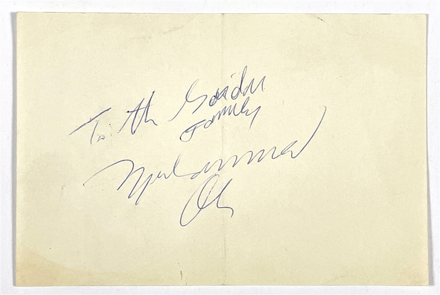 Muhammad Ali Signed and Inscribed Cut