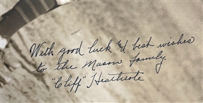 1927-era Cliff Heathcote (Chicago Cubs) Signed and Inscribed 11 x 14 Original George Burke Photograph