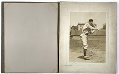 1927-era Cliff Heathcote (Chicago Cubs) Signed and Inscribed 11 x 14 Original George Burke Photograph