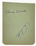 1956 “Triple Crown” Mickey Mantle Signed Autograph Book Page - Possibly Signed During the 1956 World Series