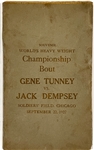 1927 Jack Dempsey vs. Gene Tunney World's Heavyweight Championship Program (The “Long Count Fight”) and Pre-Fight Telegram from Dempsey FEELING GREAT