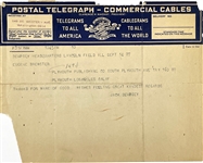 1927 Jack Dempsey vs. Gene Tunney World's Heavyweight Championship Program (The “Long Count Fight”) and Pre-Fight Telegram from Dempsey FEELING GREAT
