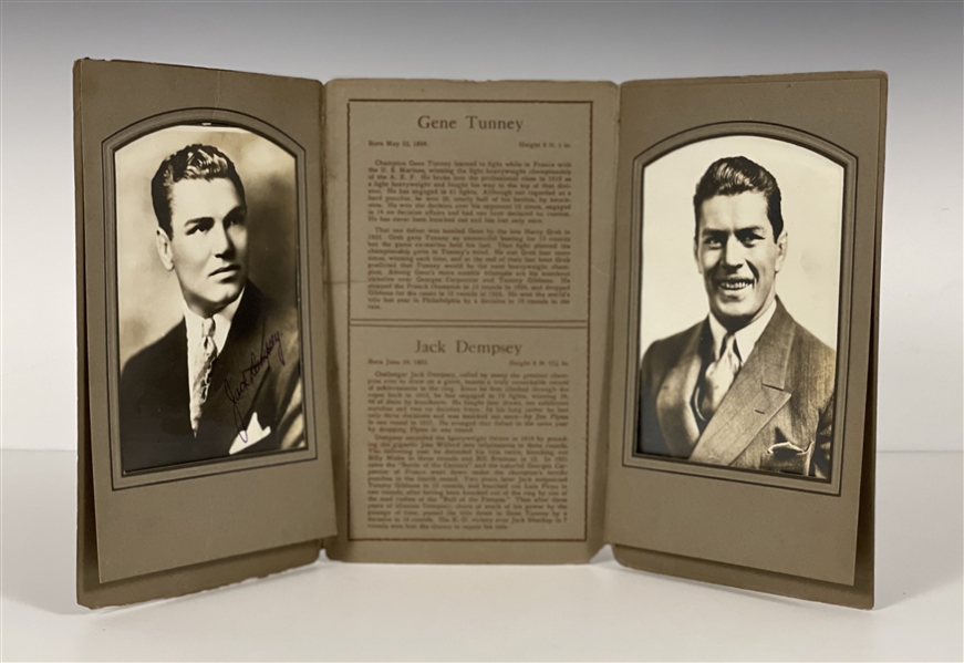 1927 Jack Dempsey vs. Gene Tunney Worlds Heavyweight Championship Program (The “Long Count Fight”) and Pre-Fight Telegram from Dempsey "FEELING GREAT"