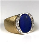 Elvis Presley Owned Gold Ring with Large Lapis Lazuli Stone and 14 Diamonds - Gifted to Joe Esposito – Former Mike Moon Collection