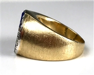 Elvis Presley Owned Gold Ring with Large Lapis Lazuli Stone and 14 Diamonds - Gifted to Joe Esposito – Former Mike Moon Collection