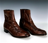 Elvis Presley Owned "Florshiem" Brown Leather Ankle Boots Gifted to His Bodyguard Dave Hebler