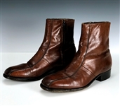 Elvis Presley Owned Florshiem Brown Leather Ankle Boots Gifted to His Bodyguard Dave Hebler