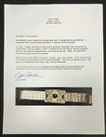 Elvis Presley Owned Gold-Colored Belt with Large Ornate Buckle Gifted to His Aunt Delta Biggs