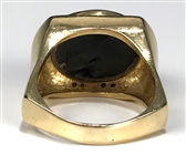 Elvis Presley Owned Gold Ring with Large Black Star Sapphire Stone and 32 Diamonds Gifted to Memphis Mafia Member Charlie Hodge