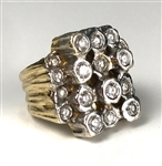Elvis Presley 20-Diamond 14K Gold Ring – with Photo Evidence of Elvis Wearing it ON STAGE! - Former Jimmy Velvet Collection