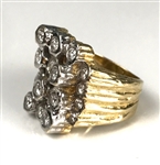Elvis Presley 20-Diamond 14K Gold Ring – with Photo Evidence of Elvis Wearing it ON STAGE! - Former Jimmy Velvet Collection