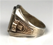 Elvis Presley Owned Sterling Silver Ring with Large E on the Face - Gifted to His Cousin Patsy Presley