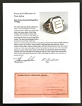 Elvis Presley Owned Sterling Silver Ring with Large E on the Face - Gifted to His Cousin Patsy Presley