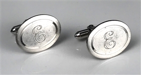 Elvis Presley Owned Sterling Silver Cufflinks with the Letter “E” on Each - Gifted to His Cousin Patsy Presley