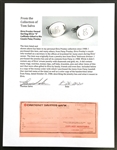 Elvis Presley Owned Sterling Silver Cufflinks with the Letter “E” on Each - Gifted to His Cousin Patsy Presley