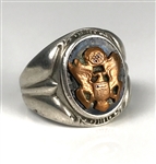 Elvis Presleys United States Army Insignia Sterling Silver Ring - Gifted to His Cousin Patsy Presley