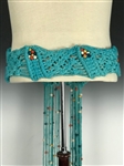 Elvis Presley Owned Teal Macrame Beaded Stage Belt – Gifted to His Hairdresser Homer Gilleland