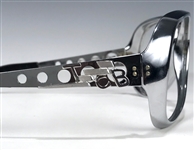 Elvis Presley Owned Chrome Grand Prix Sunglasses with 14K White Gold TCB on the Arms and EP on the Bridge - Former Jimmy Velvet Collection