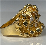Elvis Presley Owned 14K Gold Nugget Ring with 12 Diamonds Gifted to J.D. Sumner – Former Mike Moon Collection