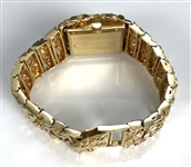 Elvis Presley Owned 14K Gold Genève Watch with Heavy Gold Nugget Band Gifted to J.D. Sumner – Former Mike Moon Collection