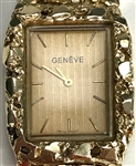 Elvis Presley Owned 14K Gold Genève Watch with Heavy Gold Nugget Band Gifted to J.D. Sumner – Former Mike Moon Collection
