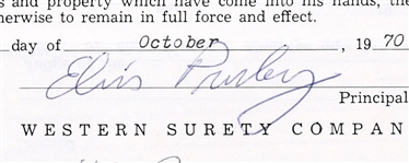 Shelby County Sheriff’s Department “Special Deputy” Files For Elvis Presley and Vernon Presley, with Four Elvis Signatures 